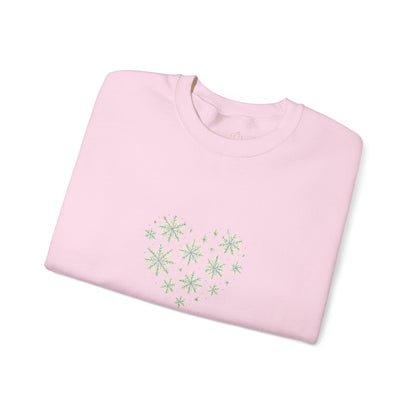 Warmth Comes From Within – Winter Affirmation Sweatshirt | Heart Snowflake Cozy Edition