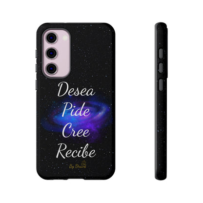 Funda para Móvil, Desea, Pide, Cree, Recibe, Ley de Atracción, Pensamiento Positivo,  iPhone, Samsung, Google Pixel, Carcasa para movil