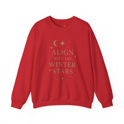 Align with the Winter Stars – Celestial Holiday Sweatshirt | Spiritual Winter Vibes