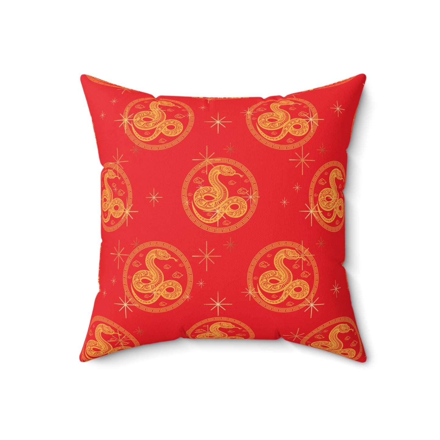 Chinese New Year 2025 Snake Cushion – Lunar New Year Throw Pillow for Prosperity & Luck