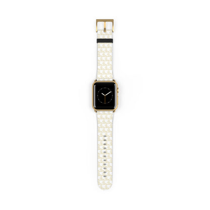 Watch Band - White Wrist Band with Druvs Monogram