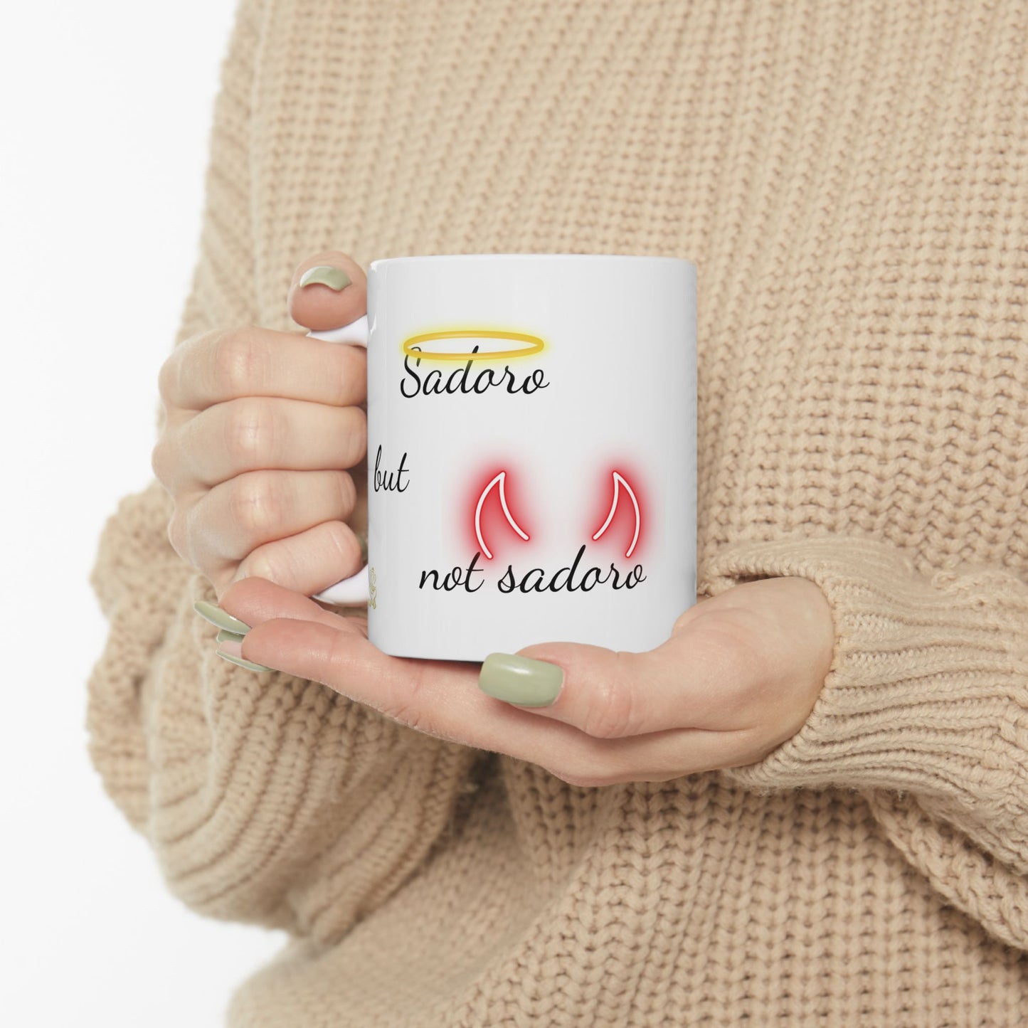 Funny Sindhi Mug – “Sadoro but not sadoro” | Halo & Devil Horns Mug