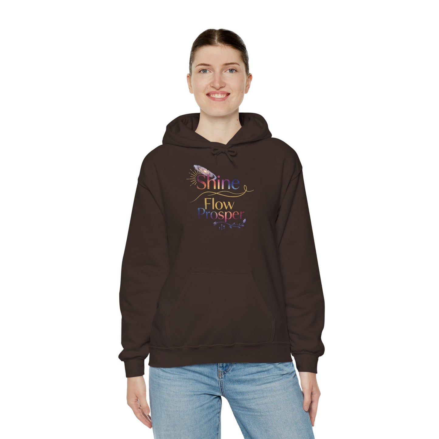 Shine Flow Prosper – Spiritual Manifestation Hoodie