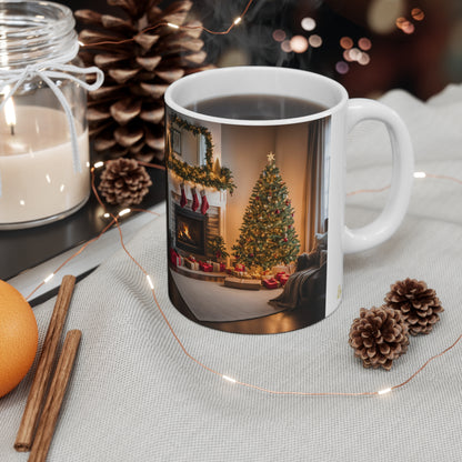 Mug - Christmas tree and chimney 11oz