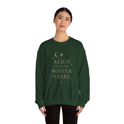 Align with the Winter Stars – Celestial Holiday Sweatshirt | Spiritual Winter Vibes