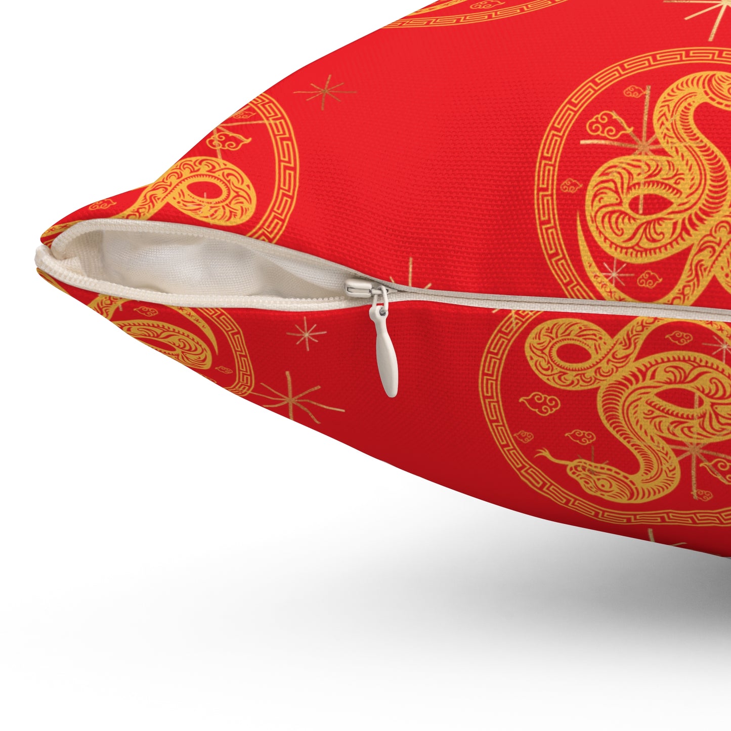 Chinese New Year 2025 Snake Cushion – Lunar New Year Throw Pillow for Prosperity & Luck
