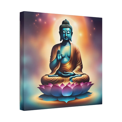 Vibrant Cosmic Buddha Canvas – Spiritual Wall Art for Zen Spaces