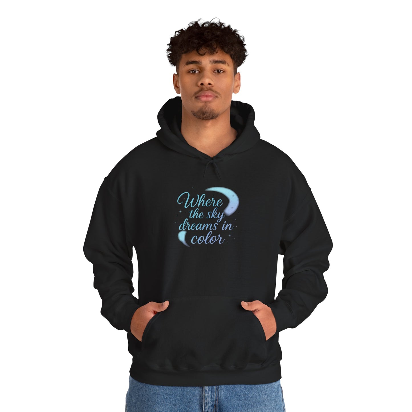 Where the Sky Dreams in Color – Cosmic Moon Hoodie