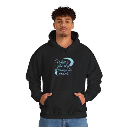 Where the Sky Dreams in Color – Cosmic Moon Hoodie