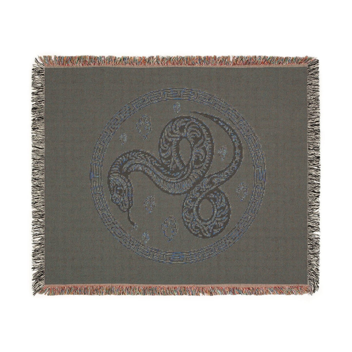 Woven Blanket - Red Snake Chinese New Year Design