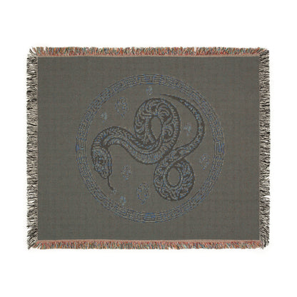 Woven Blanket - Red Snake Chinese New Year Design