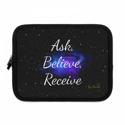 iPad Cover /Laptop Sleeve Cover with Ask, Believe, Receive,  iPad Cover, Notebook Cover, Laptop Cover, Positive Thinking