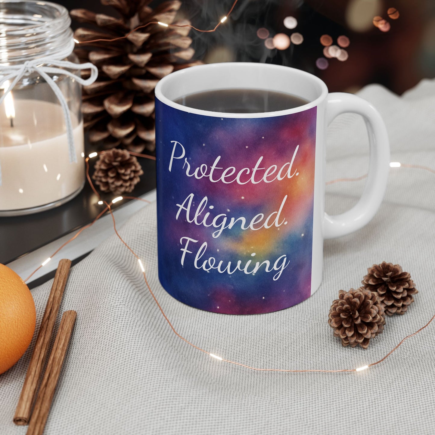 Ganesh Mug – My Energy, My Protector | Cosmic Spiritual Mug