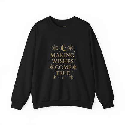 Making Wishes Come True – Celestial Snowflake Sweatshirt