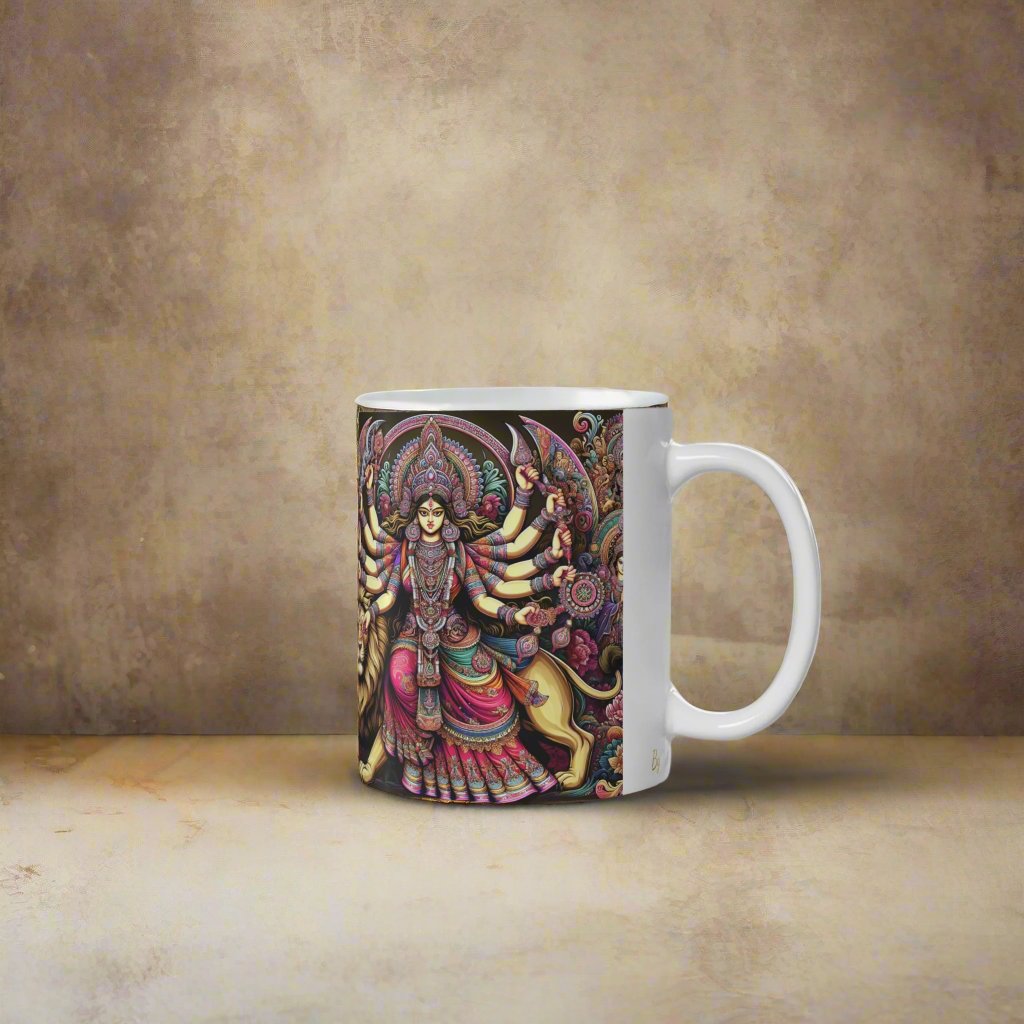 Durga Maa Design Mug 11oz, Navratri Celebrations, Diwali, Indian Festivals