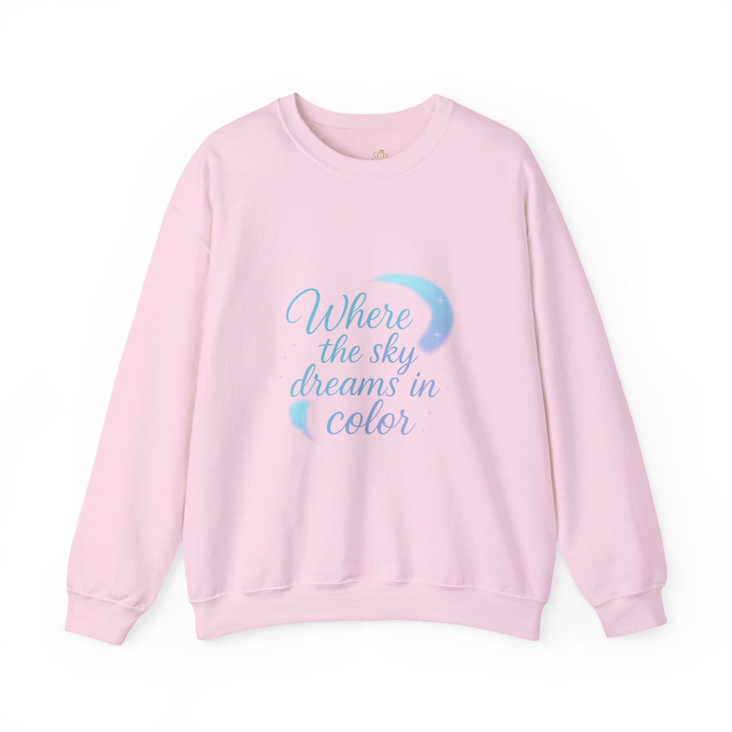 Where the Sky Dreams in Color – Celestial Moon Sweatshirt (Unisex, Multicolor Print)