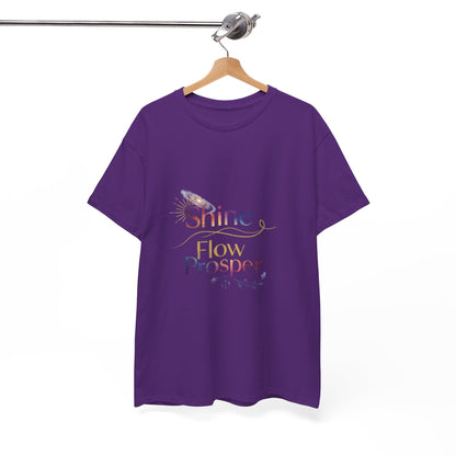 Shine Flow Prosper T-Shirt – Cosmic Manifestation Tee by Druvs
