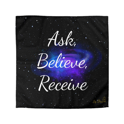 Duvet Cover with Ask, Believe, Receive, Bed Cover, Room Deco, Microfiber, Blanket, Law of Attraction