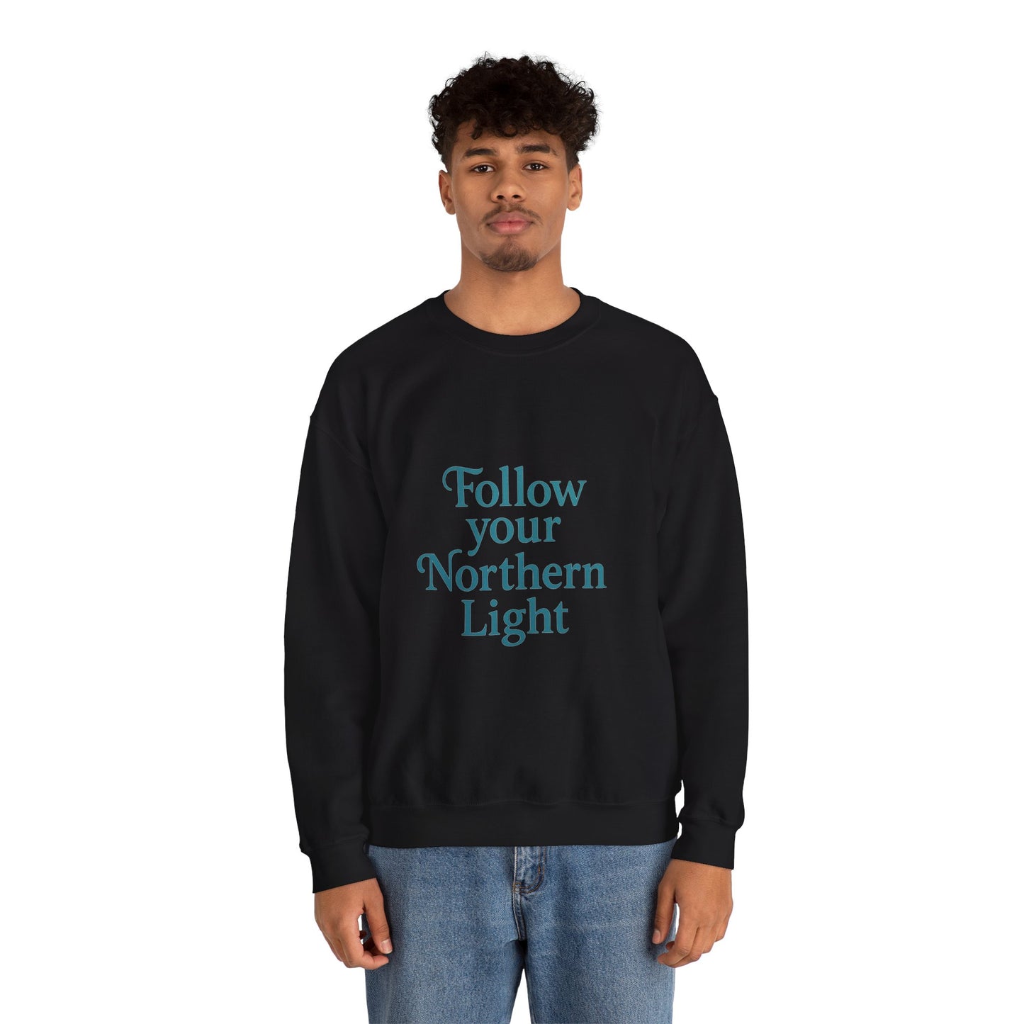 Follow Your Northern Light – Minimalist Winter Affirmation Sweatshirt (Unisex)