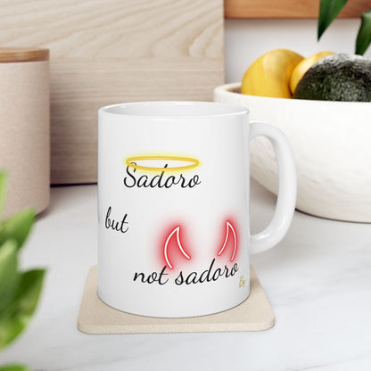 Funny Sindhi Mug – “Sadoro but not sadoro” | Halo & Devil Horns Mug