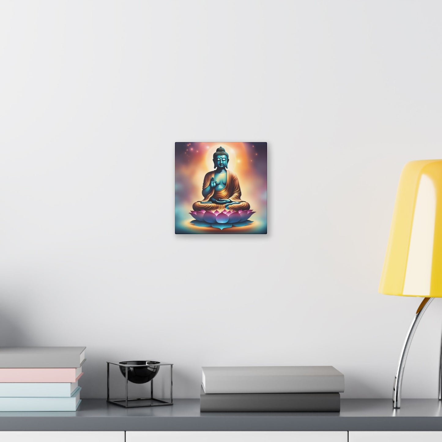 Vibrant Cosmic Buddha Canvas – Spiritual Wall Art for Zen Spaces