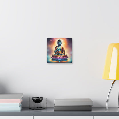 Vibrant Cosmic Buddha Canvas – Spiritual Wall Art for Zen Spaces