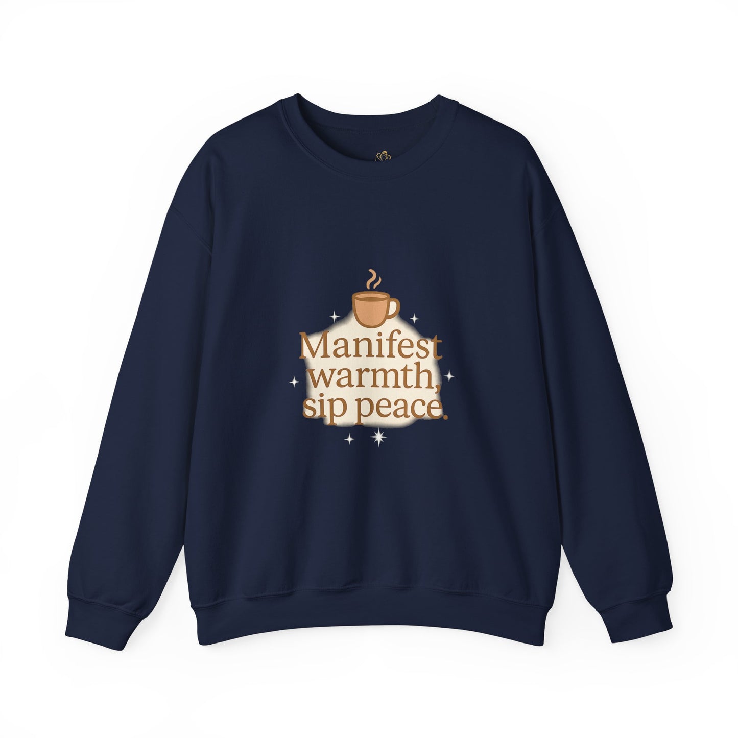Manifest Warmth, Sip Peace – Cozy Winter Affirmation Sweatshirt (Unisex)