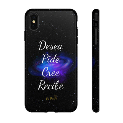 Funda para Móvil, Desea, Pide, Cree, Recibe, Ley de Atracción, Pensamiento Positivo,  iPhone, Samsung, Google Pixel, Carcasa para movil