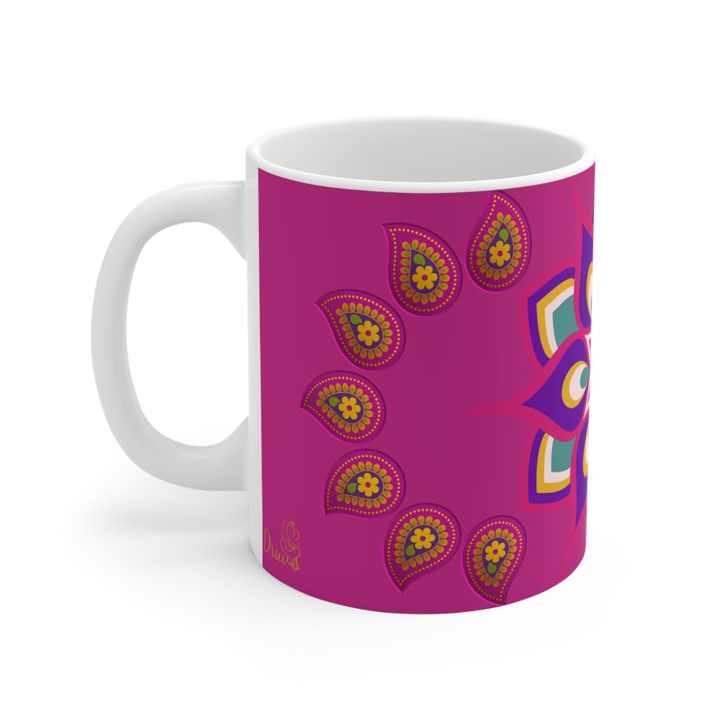 Rangoli Mug, Mandala Mug, Ethnic Mug, Diwali, Gift, Indian Mug