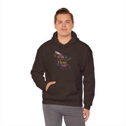 Shine Flow Prosper – Spiritual Manifestation Hoodie