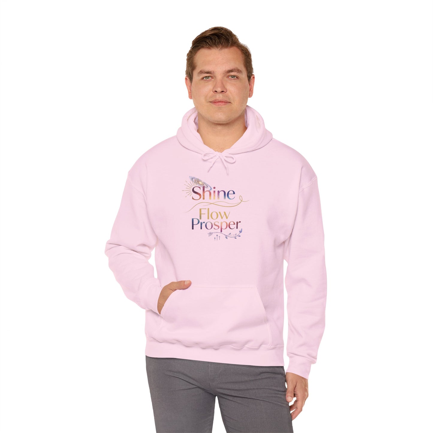 Shine Flow Prosper – Spiritual Manifestation Hoodie
