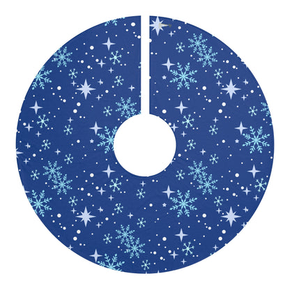 Blue Snowfall Christmas Tree Skirt – Druvs Winter Wonderland Edition