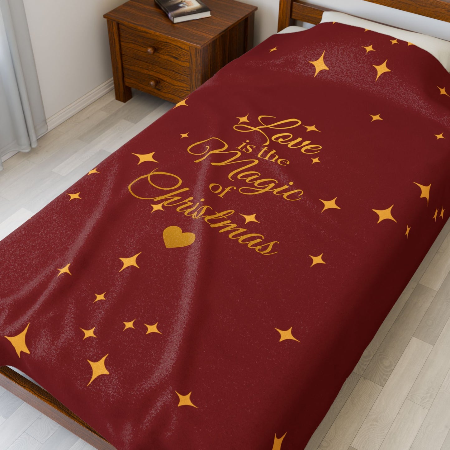 Love is the Magic of Christmas – Velveteen Throw Blanket