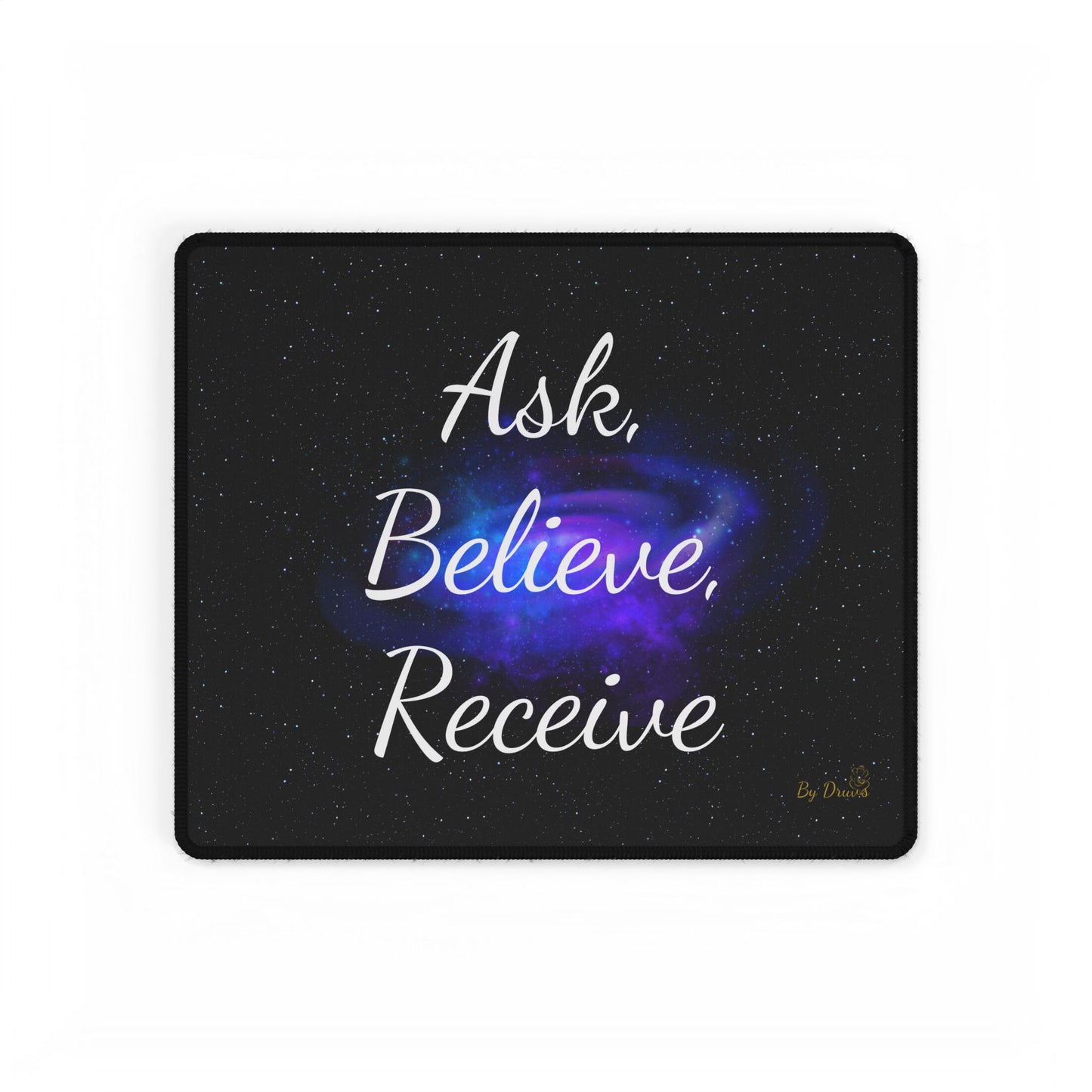 Desk Mat with Inspirational Quotes, Law of Attraction, Ask Believe Receive