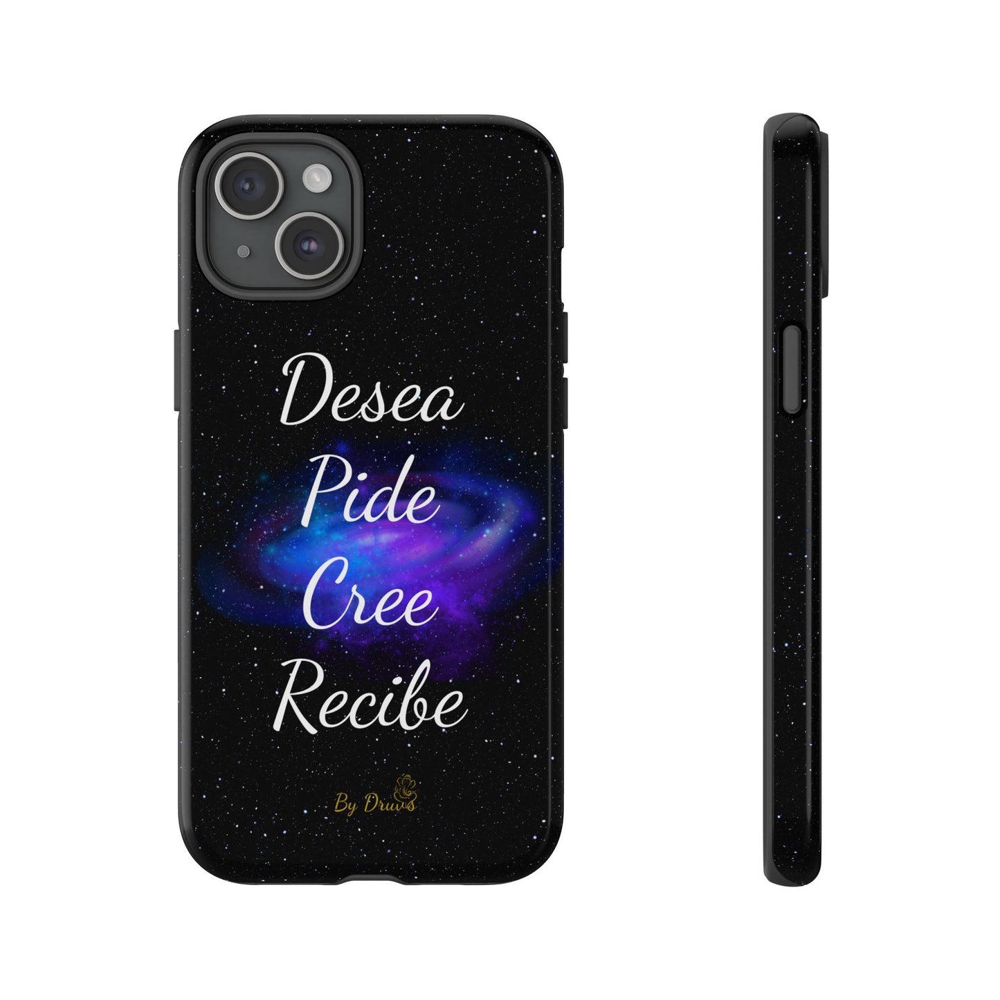 Funda para Móvil, Desea, Pide, Cree, Recibe, Ley de Atracción, Pensamiento Positivo,  iPhone, Samsung, Google Pixel, Carcasa para movil