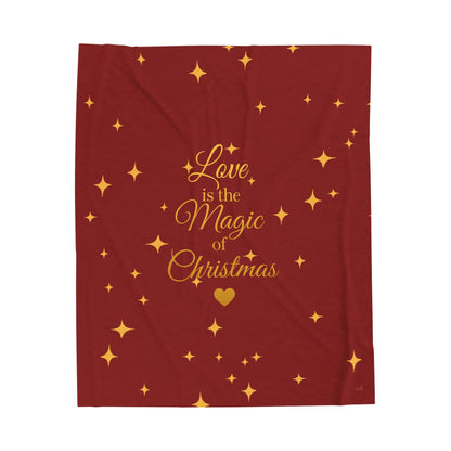 Love is the Magic of Christmas – Velveteen Throw Blanket