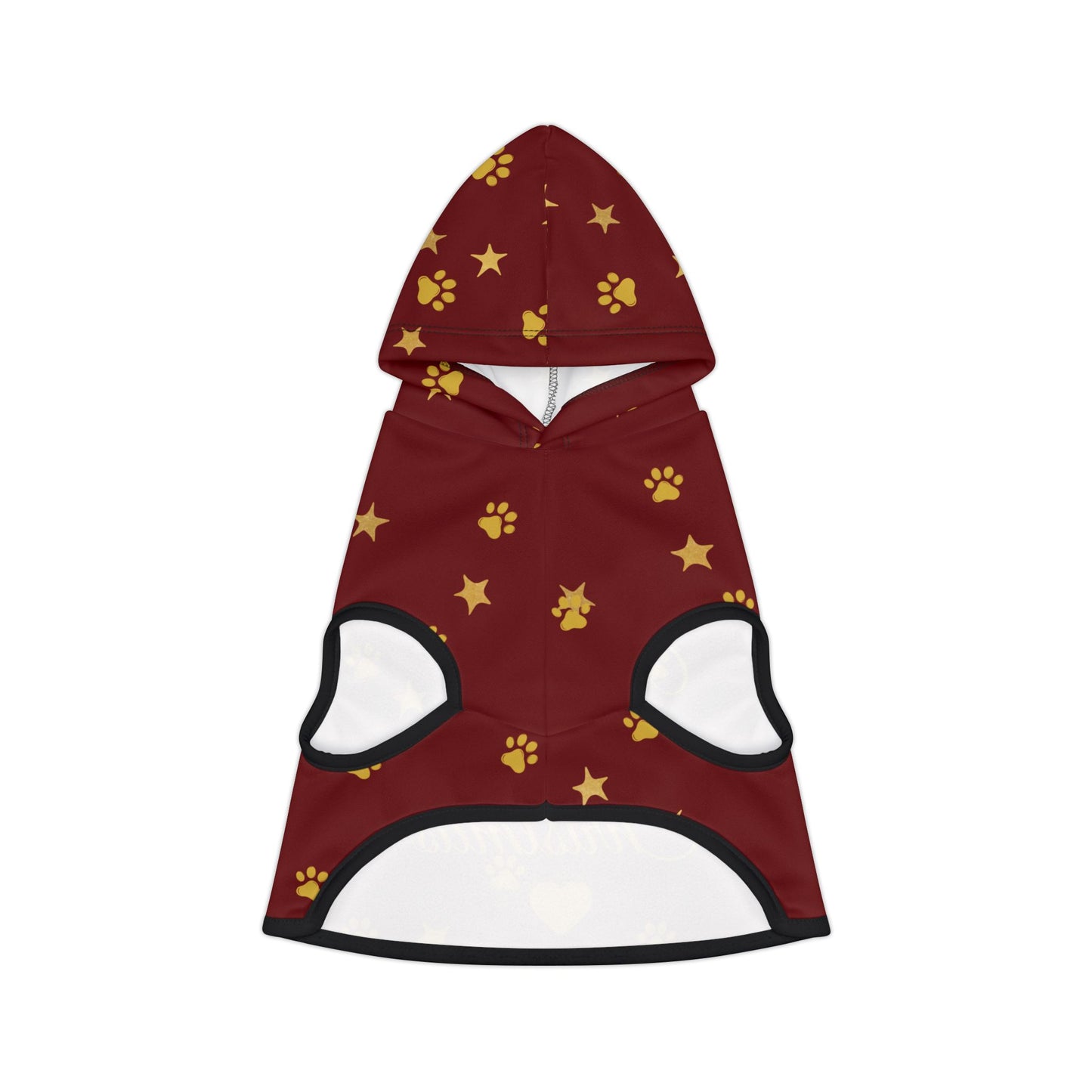 Love is the Magic of Christmas – Festive Pet Hoodie with Paws & Stars Print