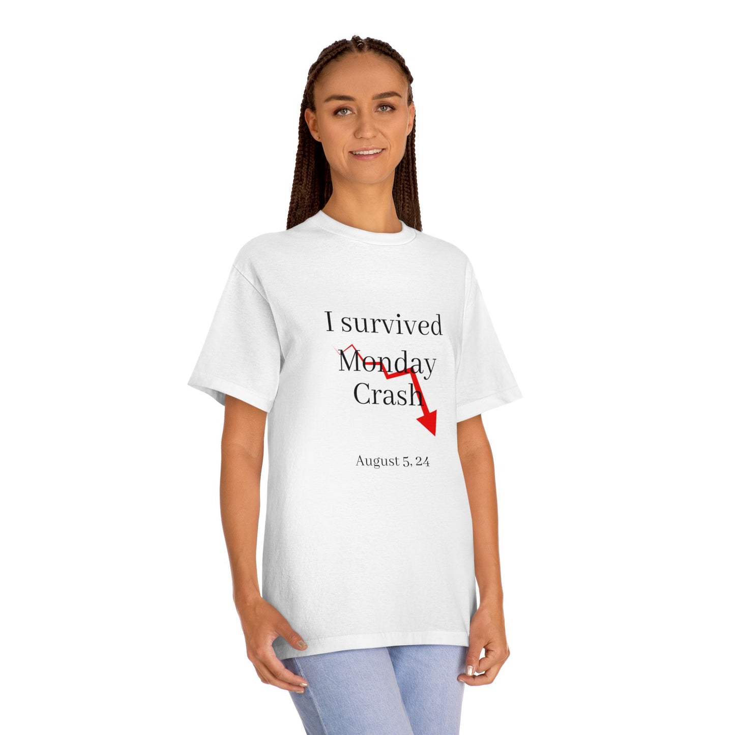 Stock Market T-Shirt - I Survived Monday Crash August 5, 2024 Unisex Tee