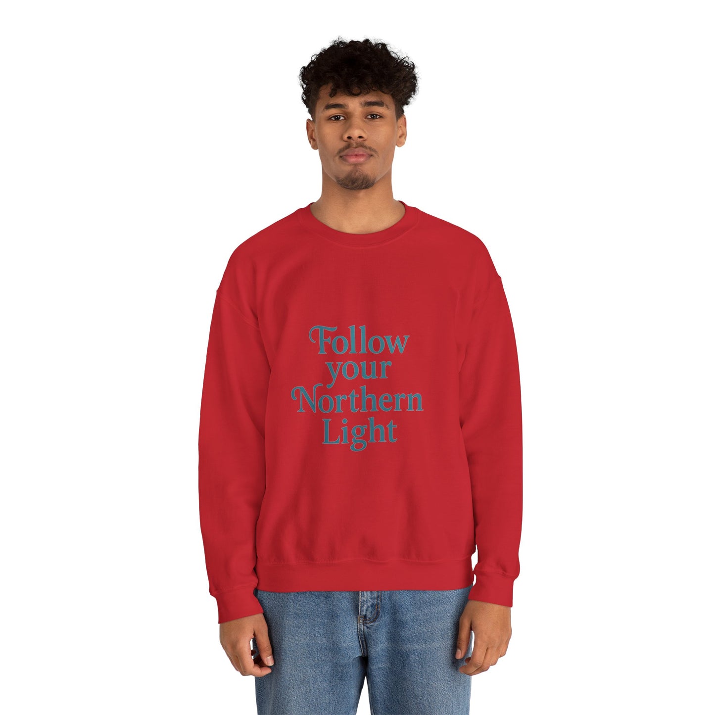 Follow Your Northern Light – Minimalist Winter Affirmation Sweatshirt (Unisex)
