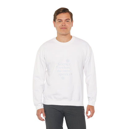Silence Is Where the Snow Speaks – Spiritual Winter Sweatshirt (Unisex)