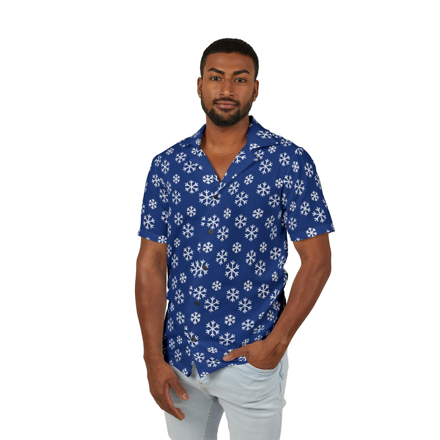 Blue Snowflake Shirt For Christmas Time or a  Party