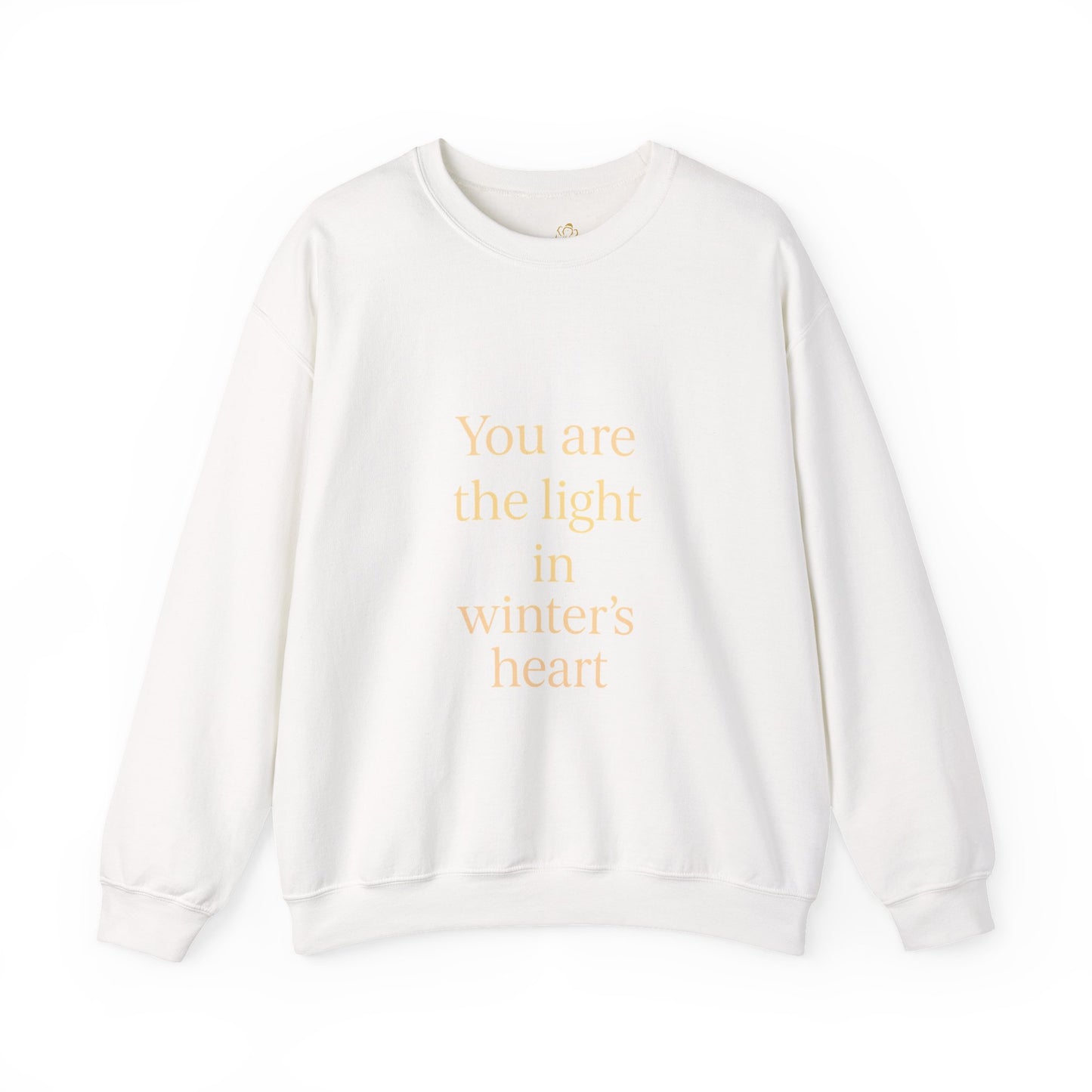 You Are the Light in Winter’s Heart – Inspirational Quote Sweatshirt (Unisex)