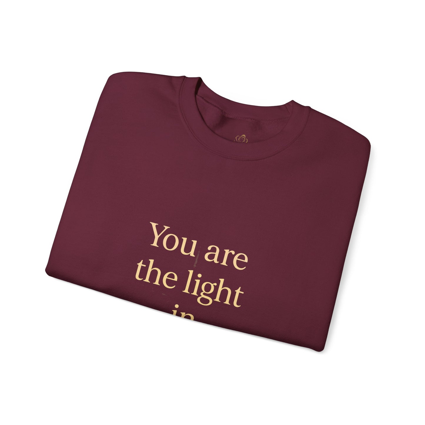 You Are the Light in Winter’s Heart – Inspirational Quote Sweatshirt (Unisex)