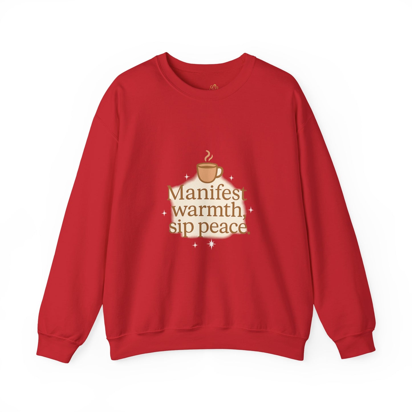 Manifest Warmth, Sip Peace – Cozy Winter Affirmation Sweatshirt (Unisex)