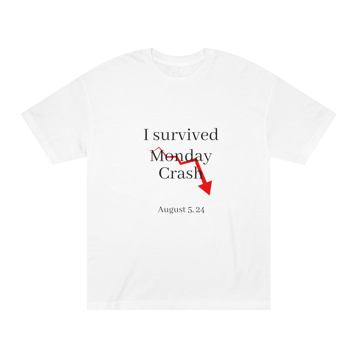 Stock Market T-Shirt - I Survived Monday Crash August 5, 2024 Unisex Tee