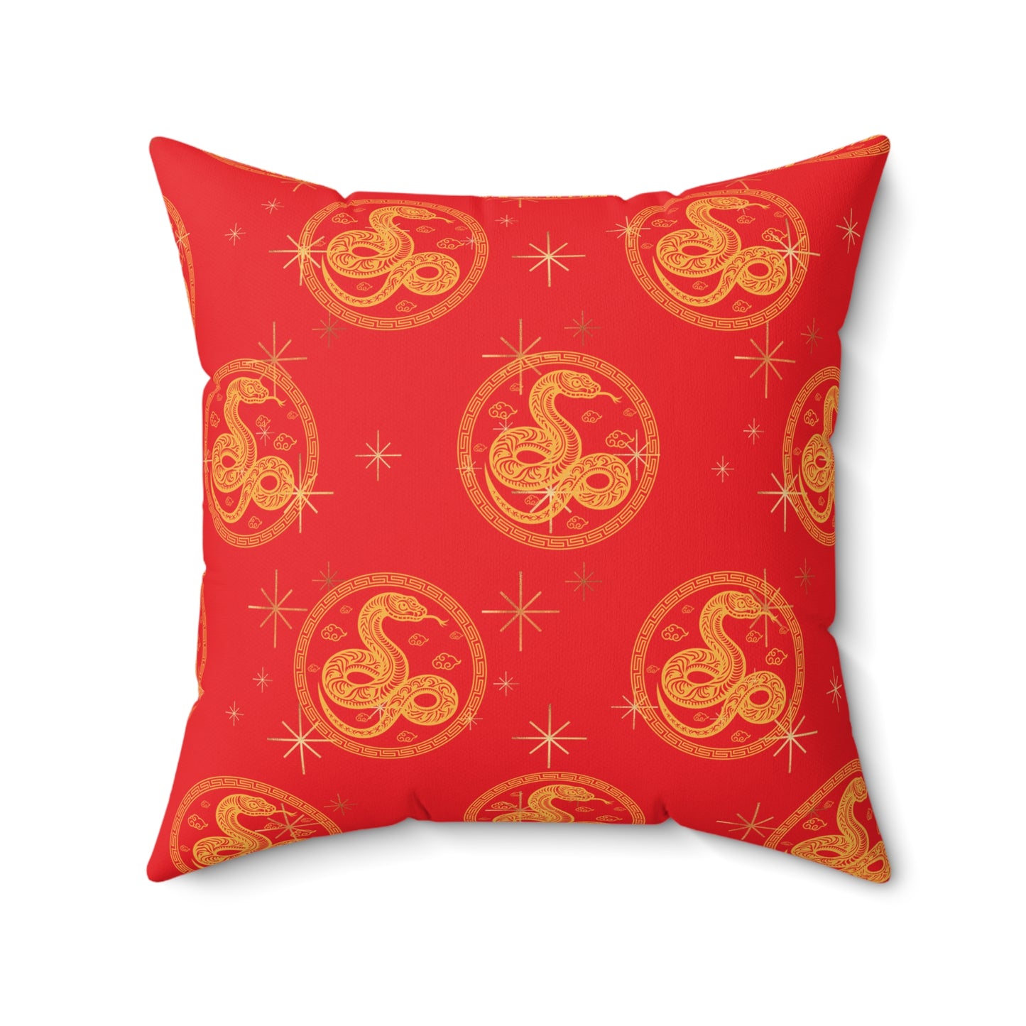 Chinese New Year 2025 Snake Cushion – Lunar New Year Throw Pillow for Prosperity & Luck