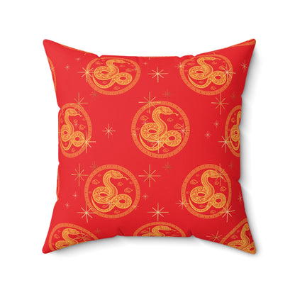 Chinese New Year 2025 Snake Cushion – Lunar New Year Throw Pillow for Prosperity & Luck