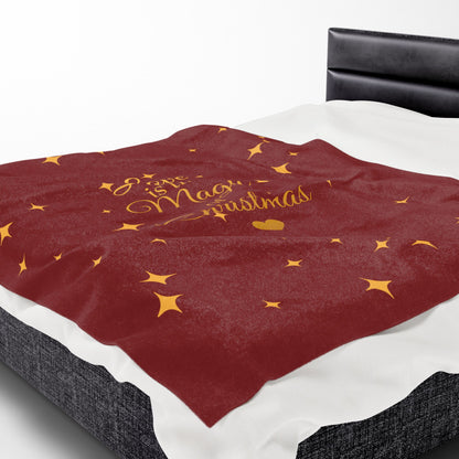 Love is the Magic of Christmas – Velveteen Throw Blanket