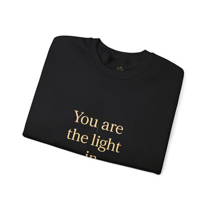 You Are the Light in Winter’s Heart – Inspirational Quote Sweatshirt (Unisex)