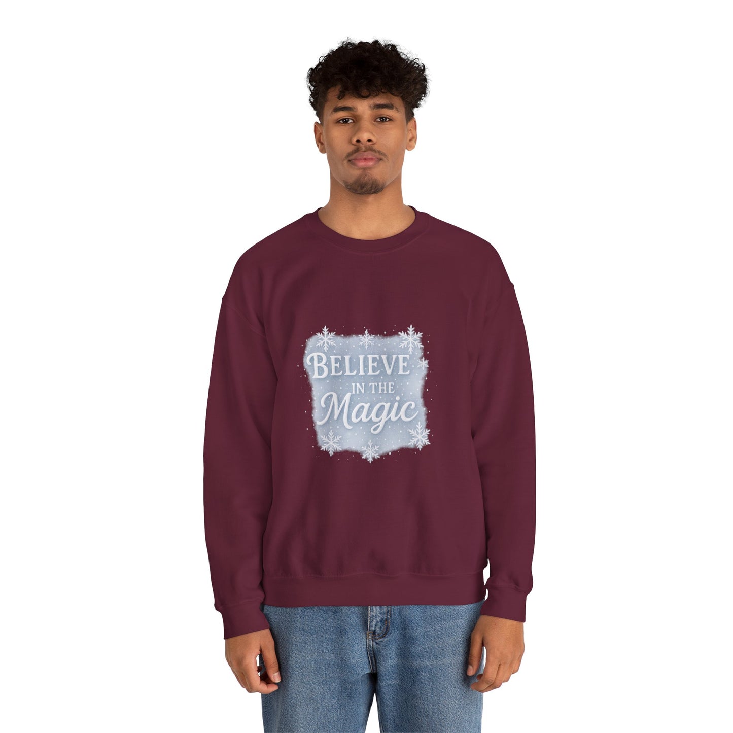 Believe in the Magic Winter Sweatshirt – Unisex Cozy Christmas Crewneck